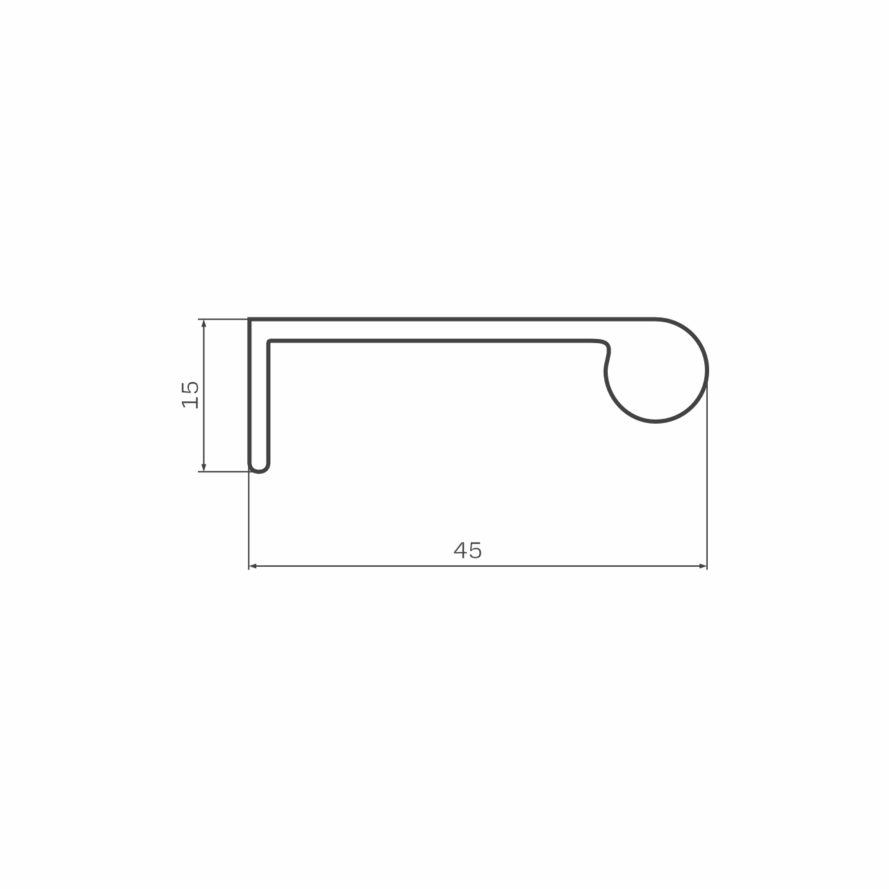 Ручка мебельная HW-250 128/150 BL, чёрный (25/250)